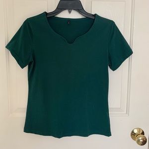 Dark green v-neck t-shirt
